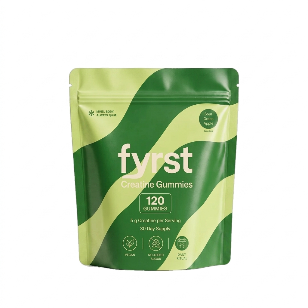 fyrst Sour Green Apple Creatine Gummies – Pouch, Deep-Apple Farbwelt