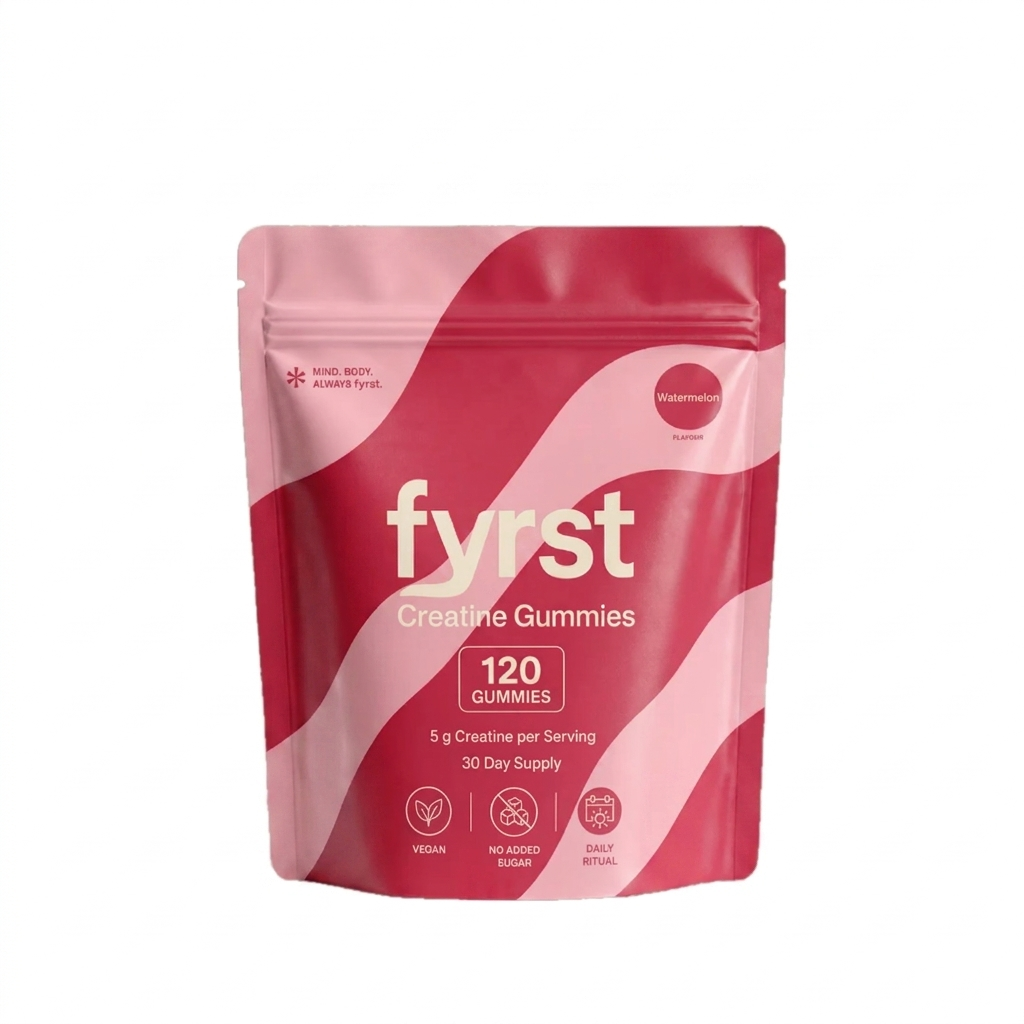 fyrst Sour Watermelon Creatine Gummies – Pouch, Melonen-Pink Farbwelt